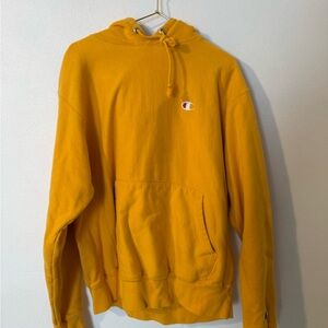 Champion Men's Mustard Yellow Hoodie